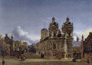 Jan van der Heyden Church Square, memories oil